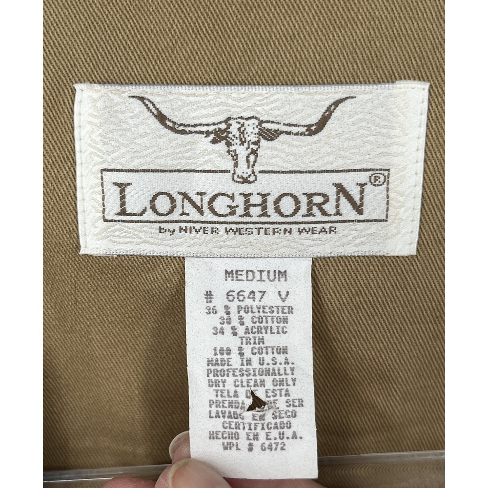 Longhorn Womens Vintage Tapestry Vest M Southwestern Western Concho Cowgirl - Picture 4 of 4